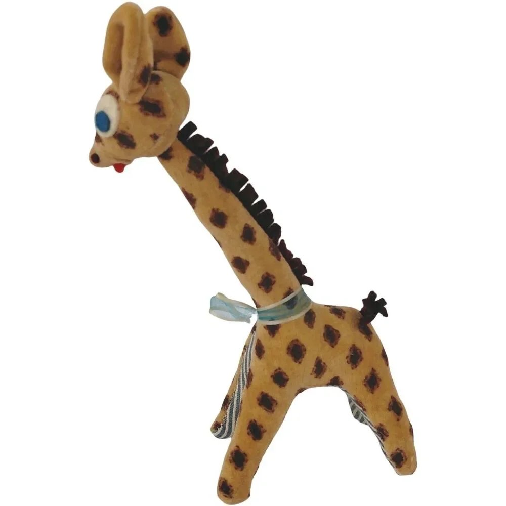 Vtg 50s Plush Giraffe Japan Big Eyes Handmade Fancy Animal